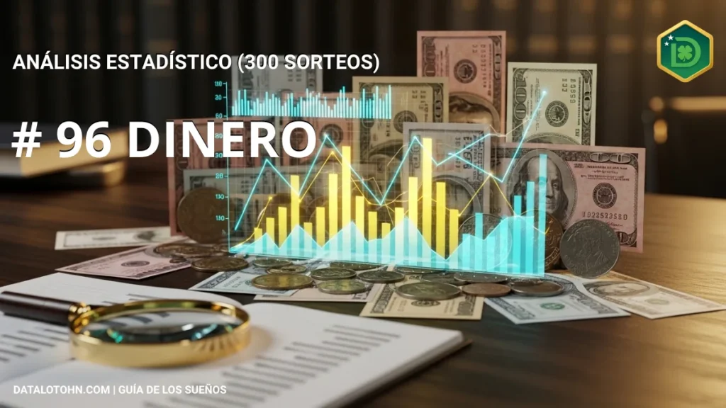 Análisis técnico de la Guía de los sueños Diaria Loto sobre soñar con dinero con gráficos de flujo y estadísticas de frecuencia.