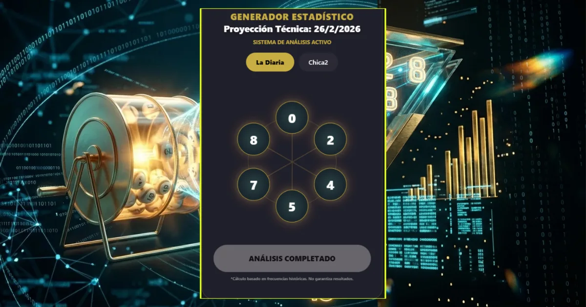 Daily 6-digit probability generator based on AI statistical projections for DataLotoHN.