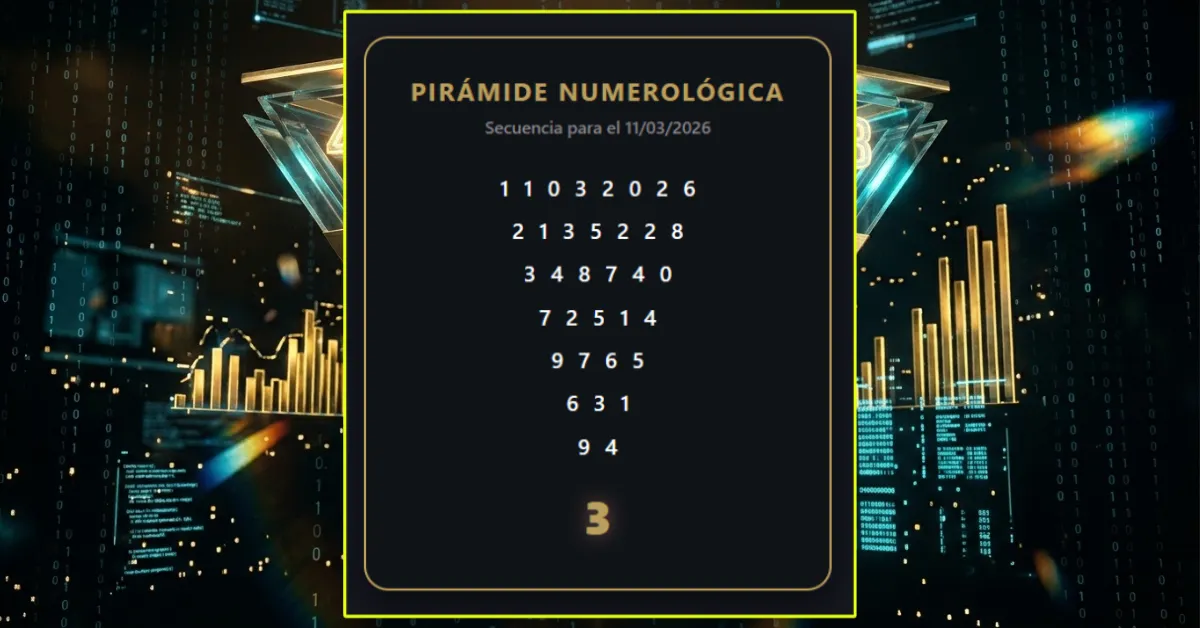 Numerological pyramid tool using date-math sequences for lottery number calculation.