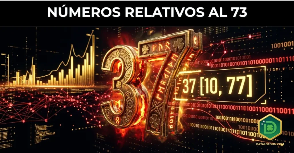 Relación numérica del 73 Fuego con los números 37 Suerte, 10 Anillo y 77 Humo.