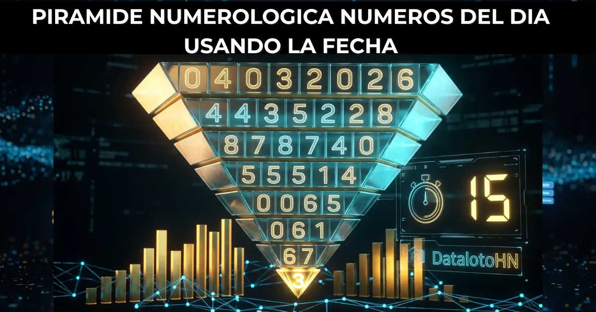 Pirámide numerológica de hoy para La Diaria de Loto Honduras con análisis de aritmética modular en DatalotoHN.