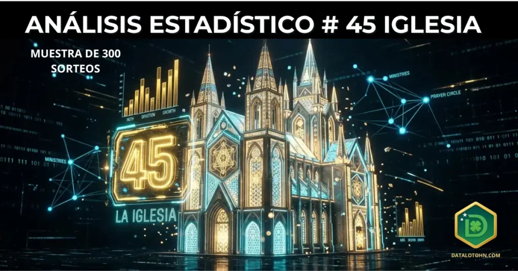 Representación digital holográfica del Símbolo de la diaria para el numero 45 (La Iglesia) como una estructura sagrada de datos en un entorno de análisis técnico.
