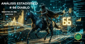 Análisis técnico del número 66 Símbolo del Diablo en La Diaria Honduras con gráficas de datos.