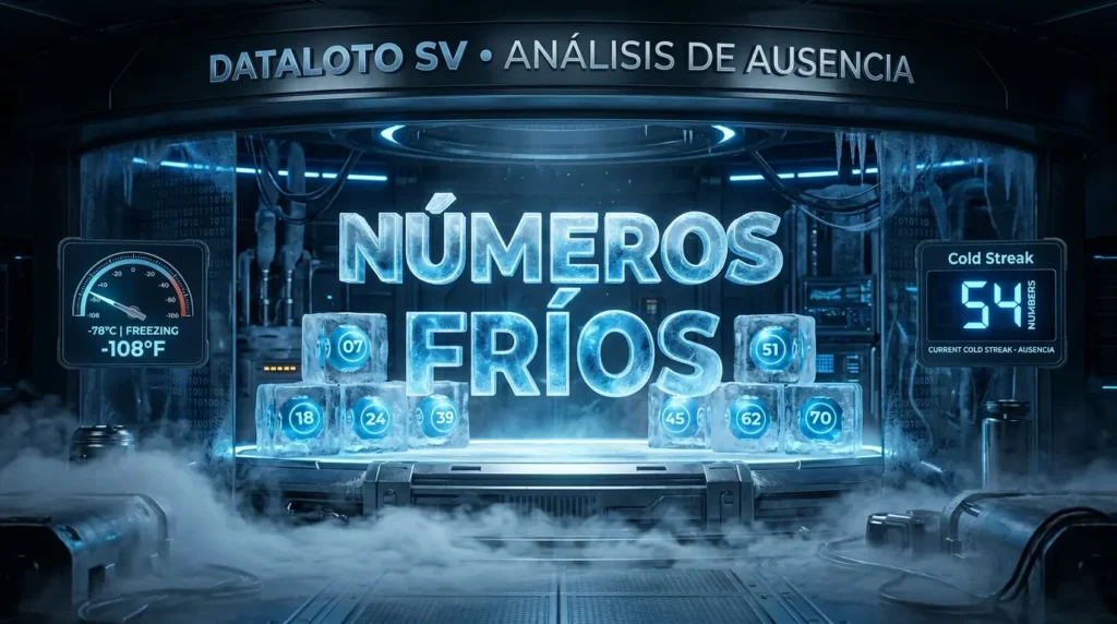 istado visual de números fríos y en deuda de la diaria loto El Salvador al cierre de abril.