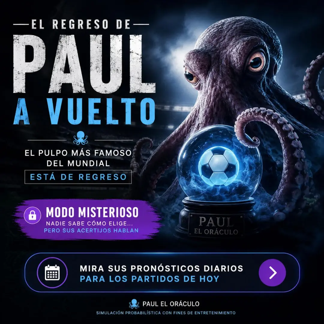 Pronósticos diarios del Pulpo Paul para los partidos de hoy en el Mundial 2026 de DataLotoHN