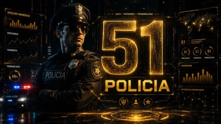 Representación visual del número 51 en La Diaria con el símbolo de Policía en render cinemático.